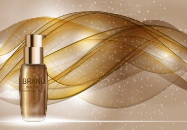 Dış görünümü Toner şişesi şablonu reklamlar veya dergi arka plan için. 3D re