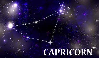 Sembol Oğlak burç. Vektör çizim.