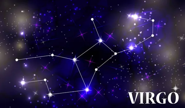 Simbolo Vergine Segno zodiacale. Illustrazione vettoriale . — Vettoriale Stock