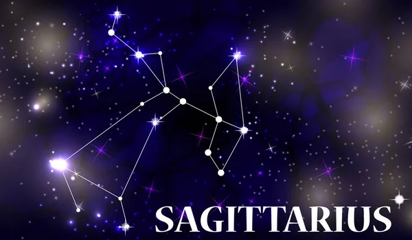 Símbolo Sagitário signo do zodíaco. Ilustração vetorial . — Vetor de Stock