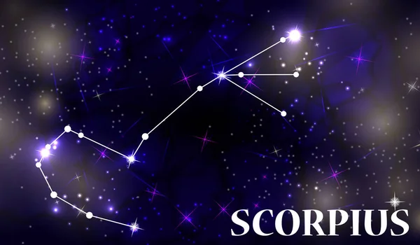 Symbol: Scorpius Zodiac Sign. Vector Illustration. — Stock Vector
