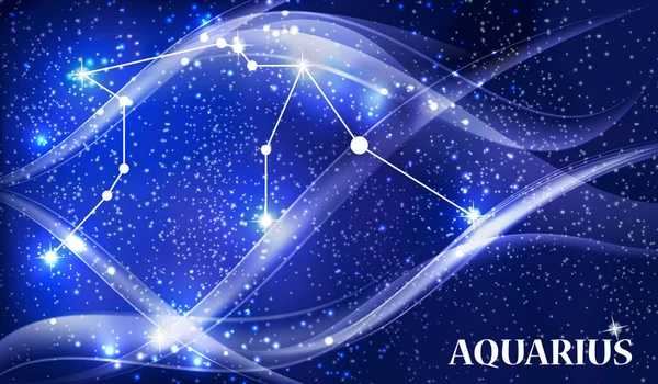 Symbol Aquarius Zodiac Sign. Vector Illustration. — Stock Vector