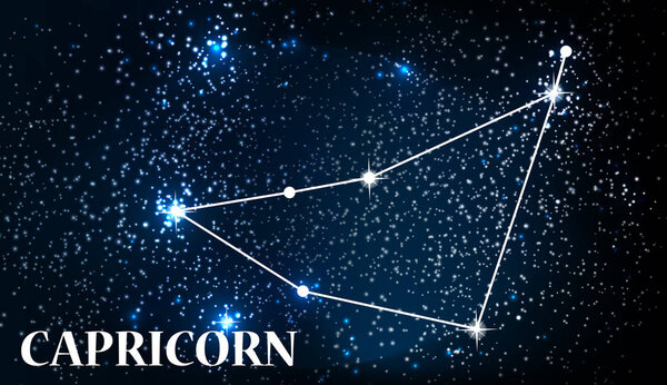 Symbol Capricorn Zodiac Sign. Vector Illustration.