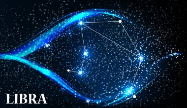 Sembol Terazi burç. Vektör çizim.