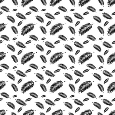 Palmiye yaprağı Dikişsiz desen arka plan vektör çizim