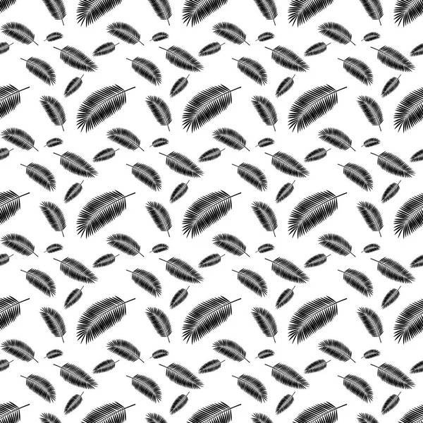 ヤシの葉のシームレスなパターン背景ベクトル イラスト — ストックベクタ