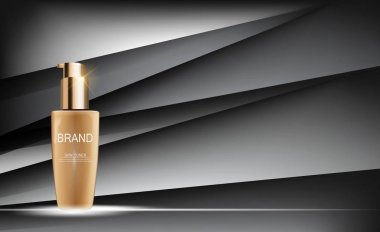 Cilt Toner şişesi tüp şablonu için reklamları veya dergi arka plan.