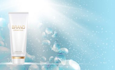 Tasarım kozmetik ürün şablonu için reklamları veya dergi adam