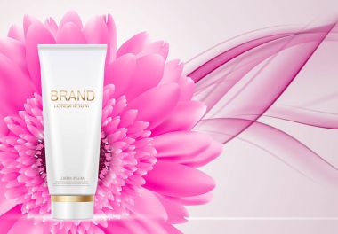 Tasarım kozmetik ürün şablonu için reklamları veya dergi adam