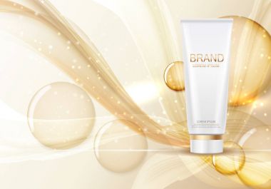 Tasarım kozmetik ürün şablonu için reklamları veya dergi adam