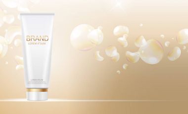 Tasarım kozmetik ürün şablonu için reklamları veya dergi adam