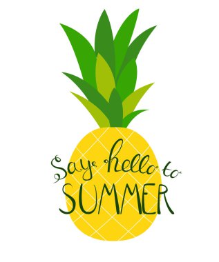 Merhaba de yaz doğal arka plan vektör çizim