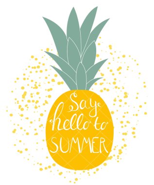 Merhaba de yaz doğal arka plan vektör çizim