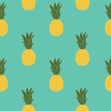 Ananas doğal Dikişsiz desen arka plan vektör Illustratio