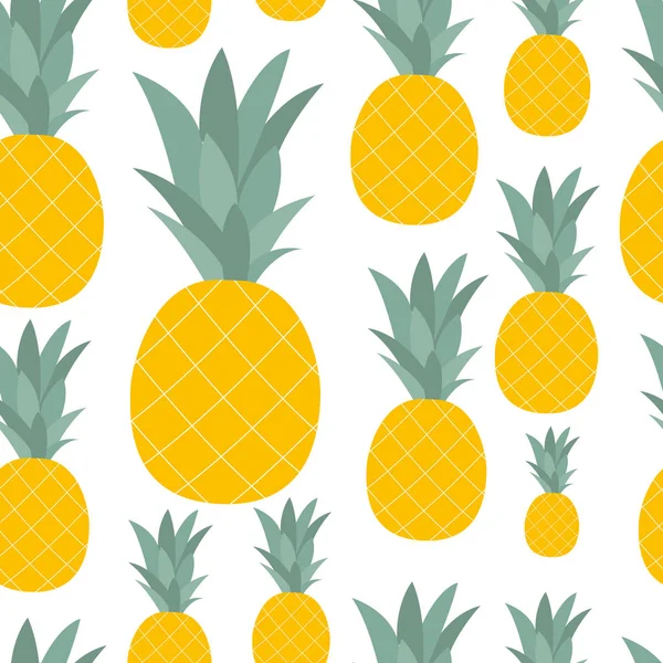 Piña patrón natural sin costura fondo Vector Illustratio — Archivo Imágenes Vectoriales