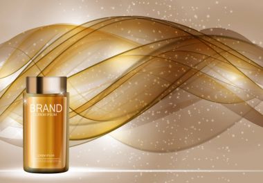 Tasarım kozmetik ürün şablonu için reklamları veya dergi adam