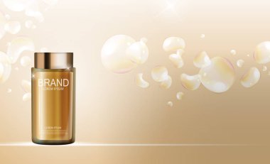 Tasarım kozmetik ürün şablonu için reklamları veya dergi adam