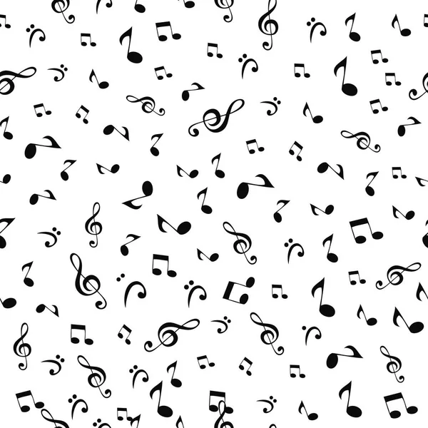 抽象的な音楽ノートのシームレスなパターン背景ベクトル アイス — ストックベクタ