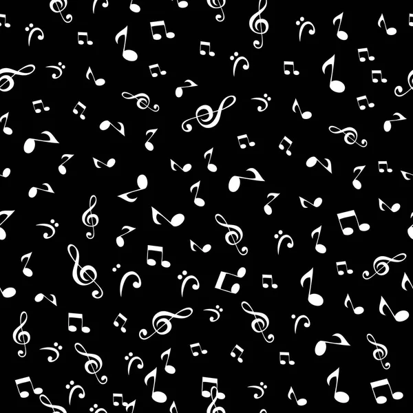 Notas musicales abstractas Patrón sin costura Fondo Vector Illustra — Archivo Imágenes Vectoriales