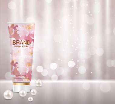 Tasarım kozmetik ürün şablonu için reklamları veya dergi adam