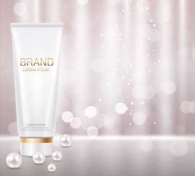 Tasarım kozmetik ürün şablonu için reklamları veya dergi adam