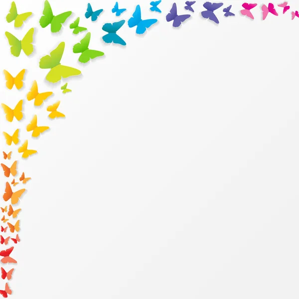 Papel abstracto recorta fondo de mariposa. Ilustración vectorial — Archivo Imágenes Vectoriales