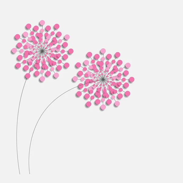 花と抽象的なカラフルな背景。ベクトル イラスト — ストックベクタ