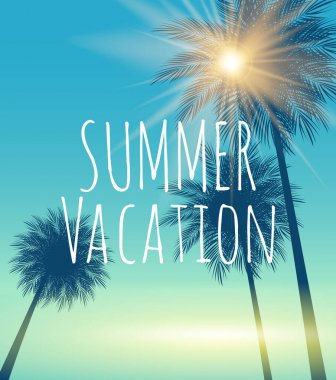 Yaz tatili doğal arka plan vektör çizim