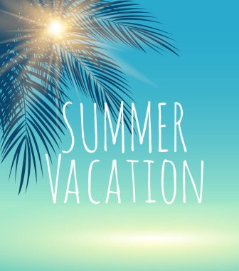 Yaz tatili doğal arka plan vektör çizim