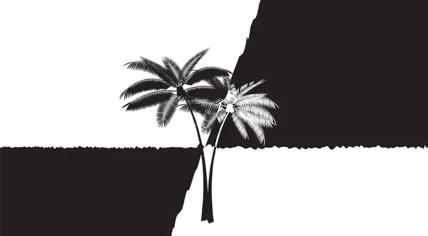 Palm Leaf Vector Background Illustration — Stock Vector