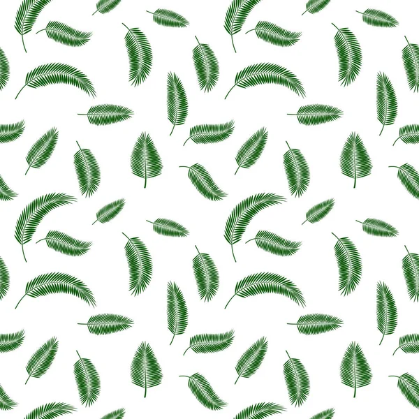 Palm blad naadloze patroon achtergrond vectorillustratie — Stockvector