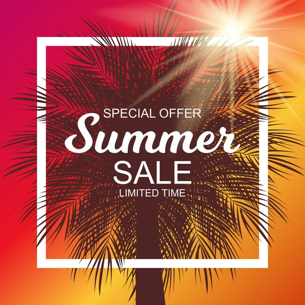 Summer Sale Background Vector Illustration — Stock Vector