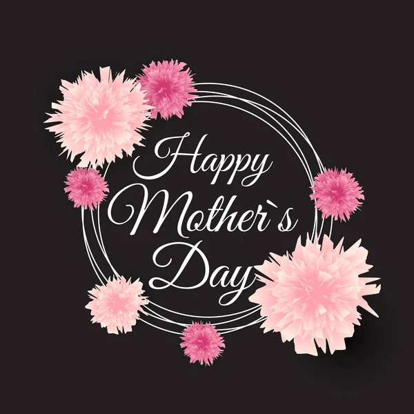Feliz Dia das Mães Fundo bonito com flores. Vetor Illustra — Vetor de Stock
