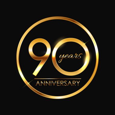 Şablon 90 yıl yıldönümü vektör çizim