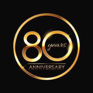 Şablon 80 yıl yıldönümü vektör çizim