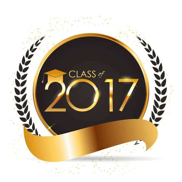 Felicitaciones por la graduación 2017 Clase Antecedentes Vector Ilustración — Archivo Imágenes Vectoriales