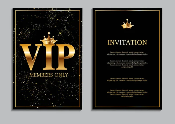 Abstract Luxury VIP Members Only Invitation Background Vector Il — Stock Vector