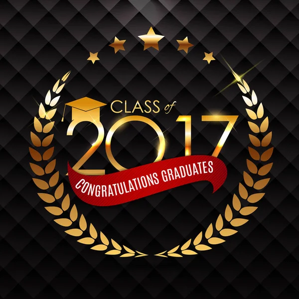 Felicitaciones por la graduación 2017 Antecedentes de la clase Vector Illus — Archivo Imágenes Vectoriales