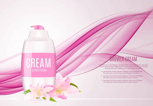 Design-Kosmetik-Produktvorlage für Anzeigen oder Magazinhintergrund — Stockvektor