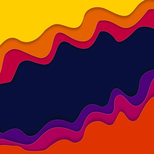 Fundo de onda colorido abstrato. Vector Illustratio — Vetor de Stock