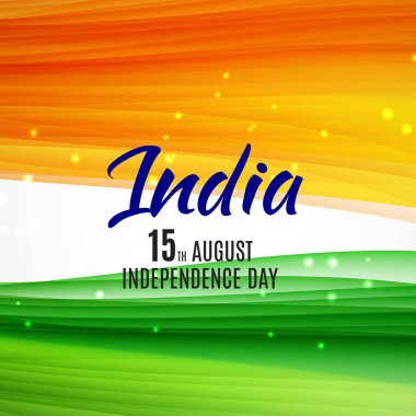 Hint Bağımsızlık günü arka plan dalgalar ile. Vektör Illustrati