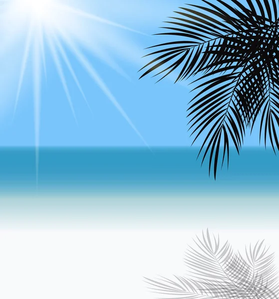 Illustration de fond vectorielle de feuille de palmier — Image vectorielle