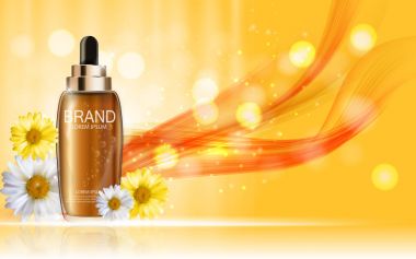 Çiçek Chamomil ile tasarım kozmetik cilt Toner ürün şişe