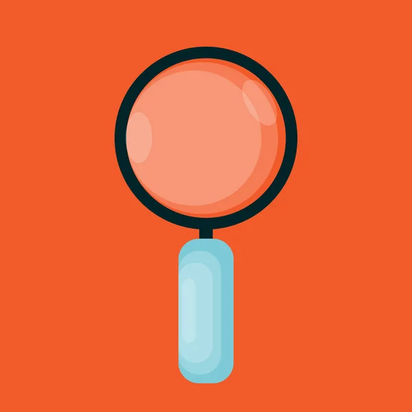 Magnifying Glass Icon in Modern Flat Style Vector Illustration — Stock Vector
