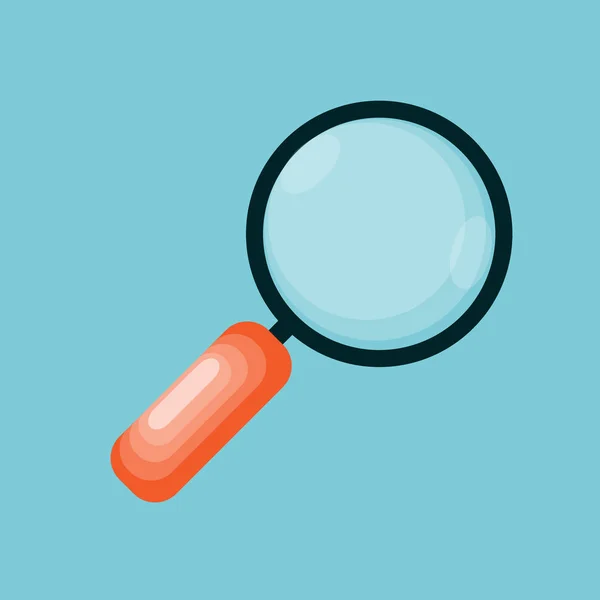 Magnifying Glass Icon in Modern Flat Style Vector Illustration — Stock Vector