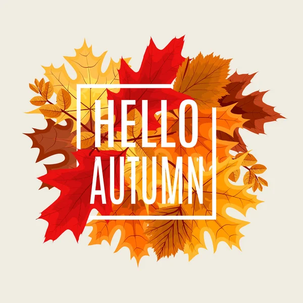 Abstract Vector Illustratie achtergrond met dalende herfst Leav — Stockvector