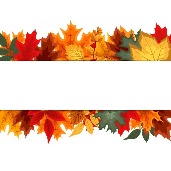 Аннотация Vector Illustration Background with Falling Autumn Leav — стоковый вектор