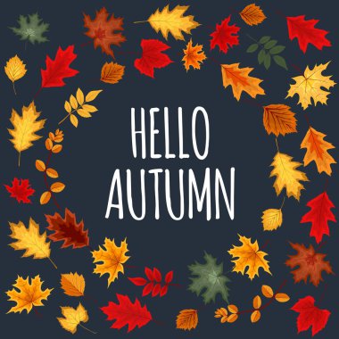 Düşen sonbahar Reaply ile soyut vektör çizim arka plan