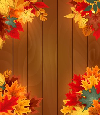 Düşen sonbahar Reaply ile soyut vektör çizim arka plan