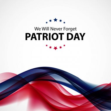 Vatansever gün arka plan. 11 Eylül Poster. Biz asla unutmayacağım. Vektör çizim